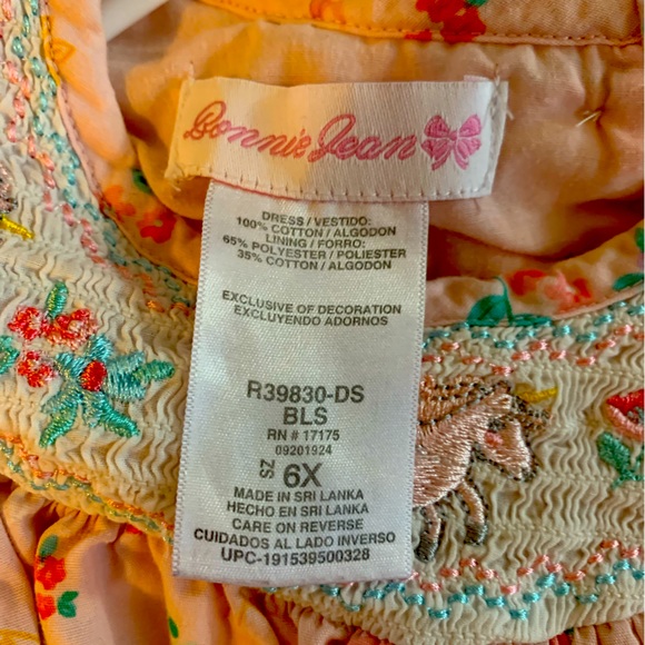 Bonnie Jean smocked Unicorn Dress - Picture 1 of 4